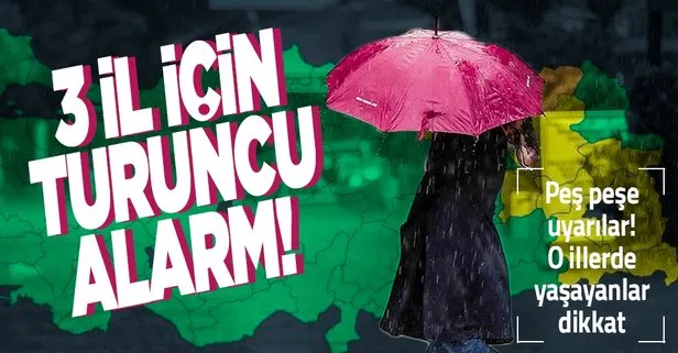 HAVA DURUMU | Meteorolojiden 3 il için turuncu alarm! İstanbul’da bugün hava nasıl olacak?