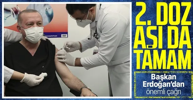 Başkan Erdoğan ikinci doz koronavirüs aşısını oldu