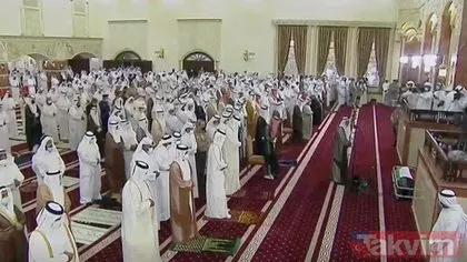 Dünya bu görüntüleri konuşuyor! Kuveyt Emiri Sabah Ahmed al Sabah  böyle gömüldü...