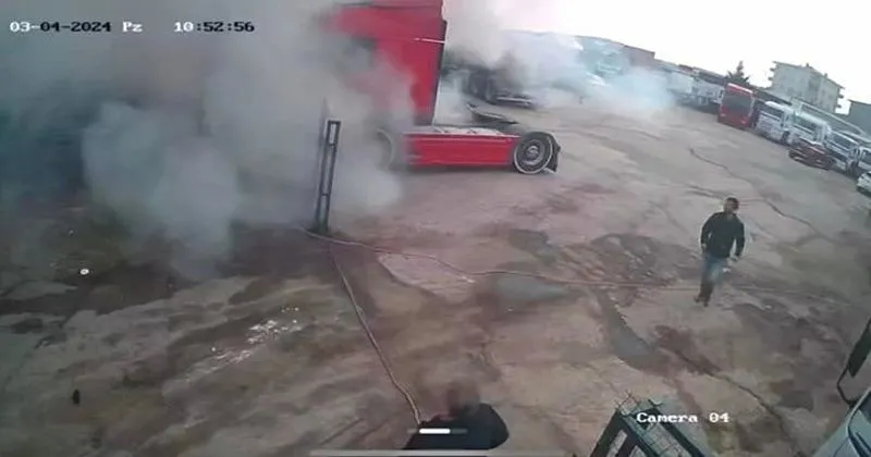 Patlama anı kameralara yansıdı