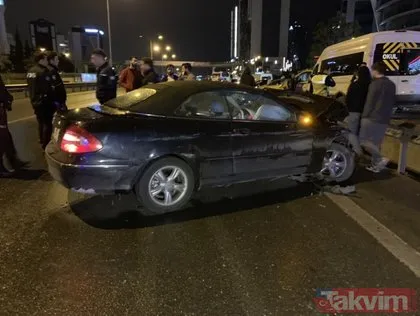Son dakika... İstanbul’da yürekleri ağza getiren kaza! 12 araç...