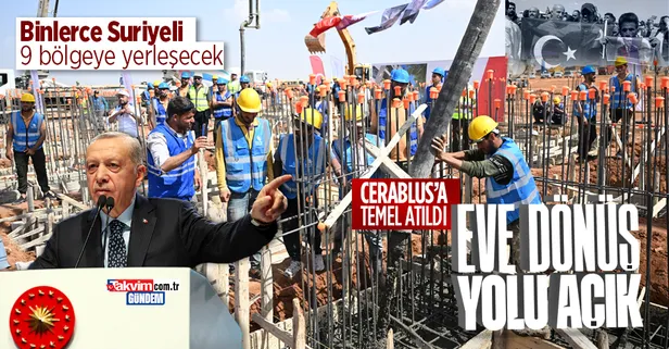 Suriyelilerin onurlu dönüşü için dev adım: 240 bin aileye yuva olacak konutların temeli atıldı