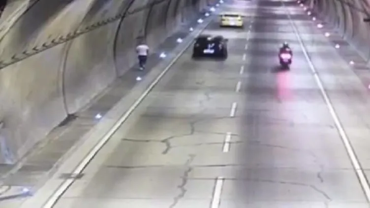 Şişli'de tüneldeki yayanın ölüm anı kamerada