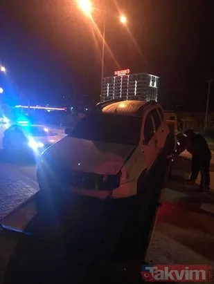 Giresun’da ’dur’ ihtarına uymayan sürücü polislere çarptı