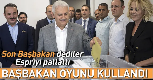 Başbakan Yıldırım oyunu kullandı