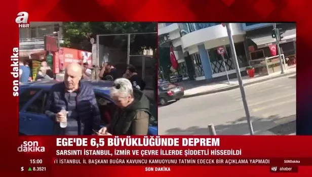 İzmir'de şiddetli depremden ilk görüntüler