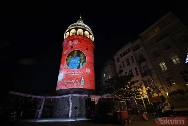 Anneler Günü, Galata Kulesi'ne yansıtılan fotoğraflarla kutlandı! Mustafa Kemal Atatürk ve Başkan Erdoğan... - 16