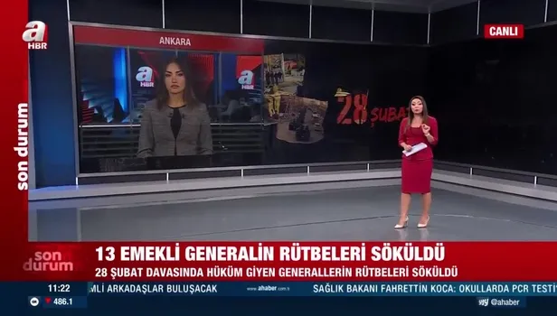 Son dakika: 28 Şubat davasında hüküm giyen 13 emekli generalin rütbeleri söküldü