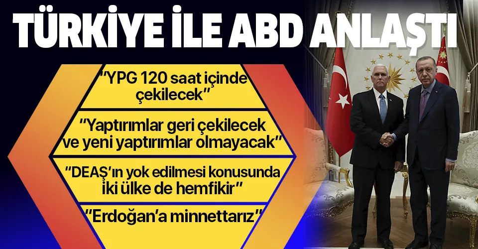 Son dakika: ABD Başkan Yardımcısı Mike Pence'ten önemli açıklama: YPG 120 saat içinde çekilecek