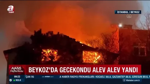 Beykoz’da iki bina alev alev yandı
