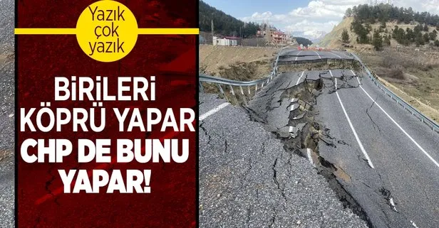 Dehşet görüntüleri! CHP’li Adana belediyesinde asfalt yol çöktü