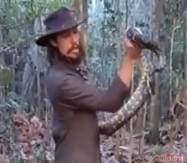 Sadece yardım etmek istemişti! Eline aldığı dev piton talihsiz adamın atardamarını parçaladı: İşte o anlar - 11