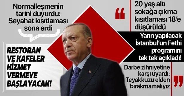 Son dakika: Başkan Erdoğan Kovid-19’la ilgili alınan yeni kararları açıkladı: 1 Haziran’da...