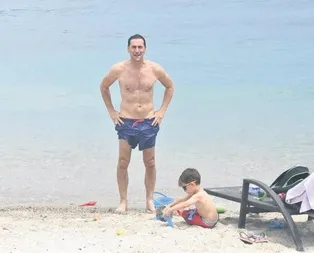 Baba-oğul tatil keyfi