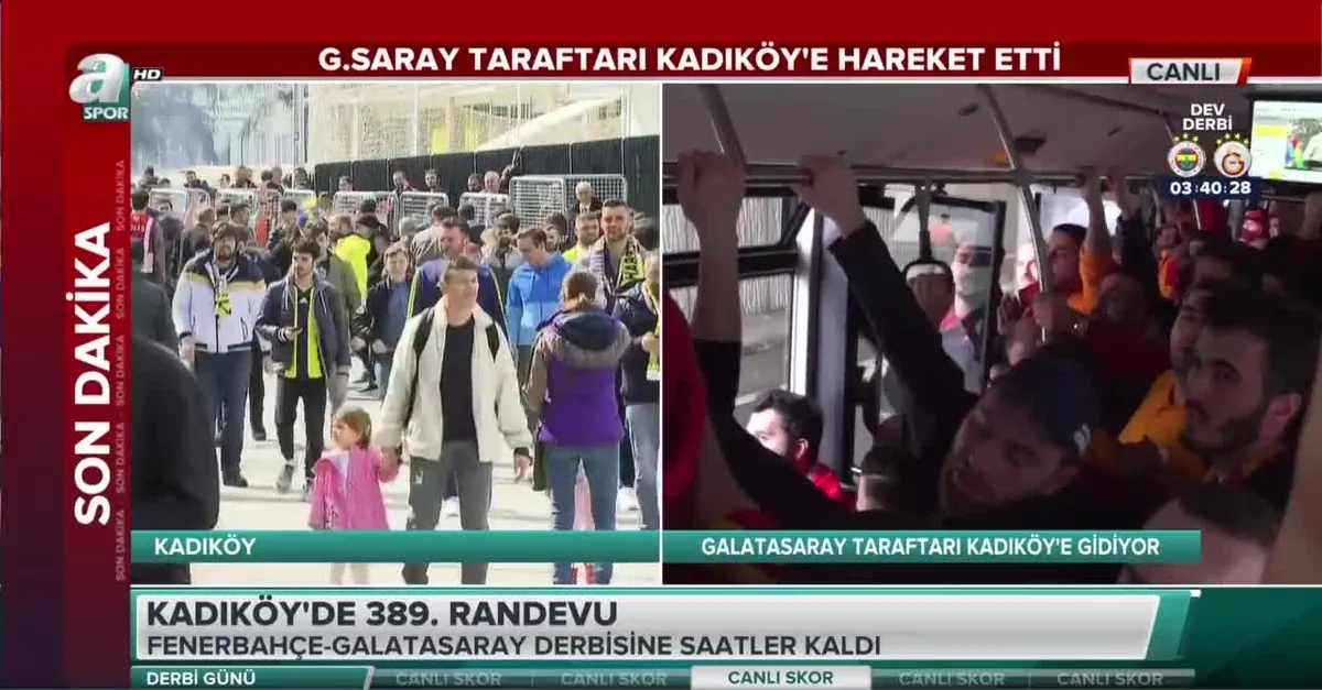 Galatasaray taraftarı Kadıköy'e böyle gitti