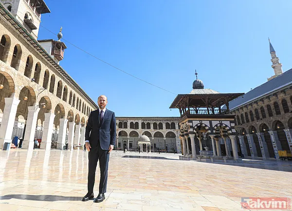 Emevi Camisi'nde Tadilat Çalışmalarının Yapıldığı Dönemde Halısının Da Yenilendiğini Kaydeden Bilal Erdoğan, Suriyeli Makamların Halının Türkiye'de Yapılmasını...