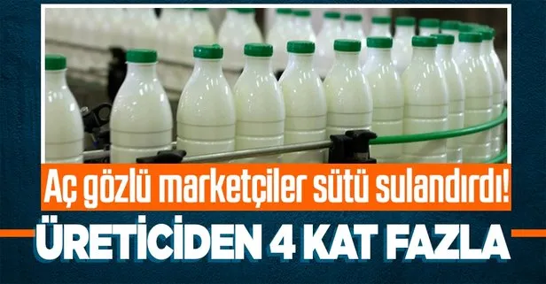 Aç gözlü marketçiler sütü sulandırdı!
