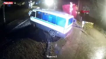 Kırıkkale’de tren kazası: Ölümden kaçış kamerada!