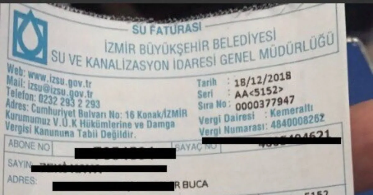 Chp Li Belediyeden Vatandasa Skandal Su Faturasi Takvim