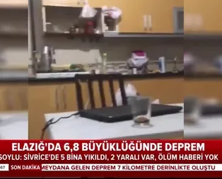 Son dakika: Elazığda 6,8lik deprem anı! Saniye saniye görüntülendi