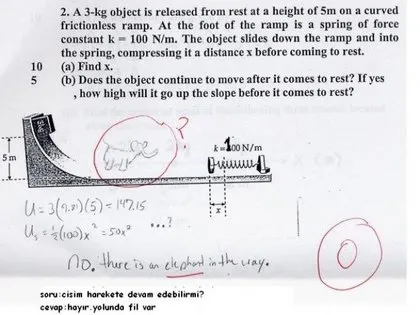 Öğrencilerin komik sınav cevapları