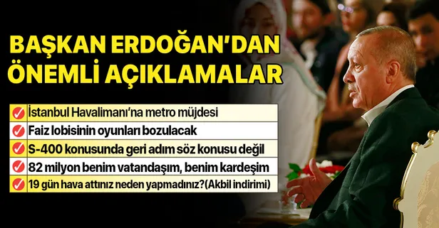Başkan Erdoğan'dan gençlerle iftar sonrası önemli açıklamalar