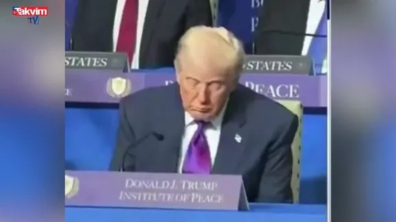 Trump Gazze zirvesinde uyuyakaldı! | VİDEO