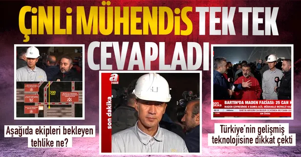 A Haber ekranlarına katılan Çinli Maden Mühendisi Sing Senhua merak edilen soruları cevapladı "İlk 72 saat çok kritik"