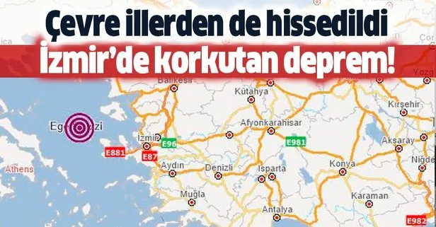 Son dakika: İzmir’de korkutan deprem! | Kandiili Rasathanesi son depremler...