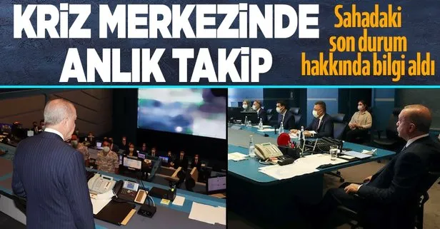 Başkan Erdoğan Ankara’daki kriz merkezinde yangınlar hakkında bilgi aldı