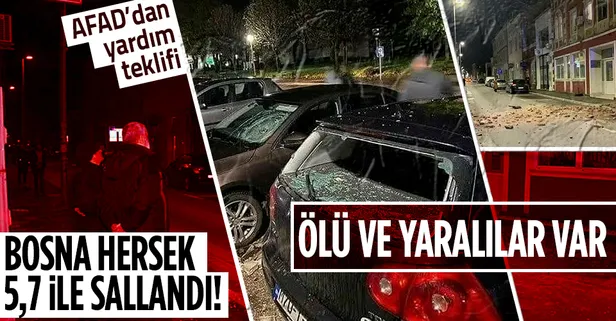 Bosna Hersek'te 5,7 büyüklüğünde deprem meydana geldi! 1 kişi hayatını kaybetti 2 kişi yaralandı