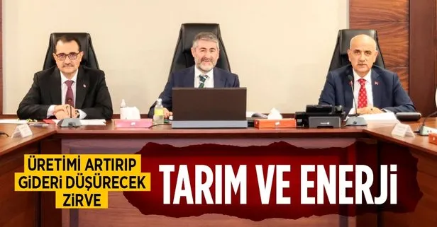 3 bakandan tarım ve enerji zirvesi! Hazine ve Maliye Bakanı Nureddin Nebati duyurdu