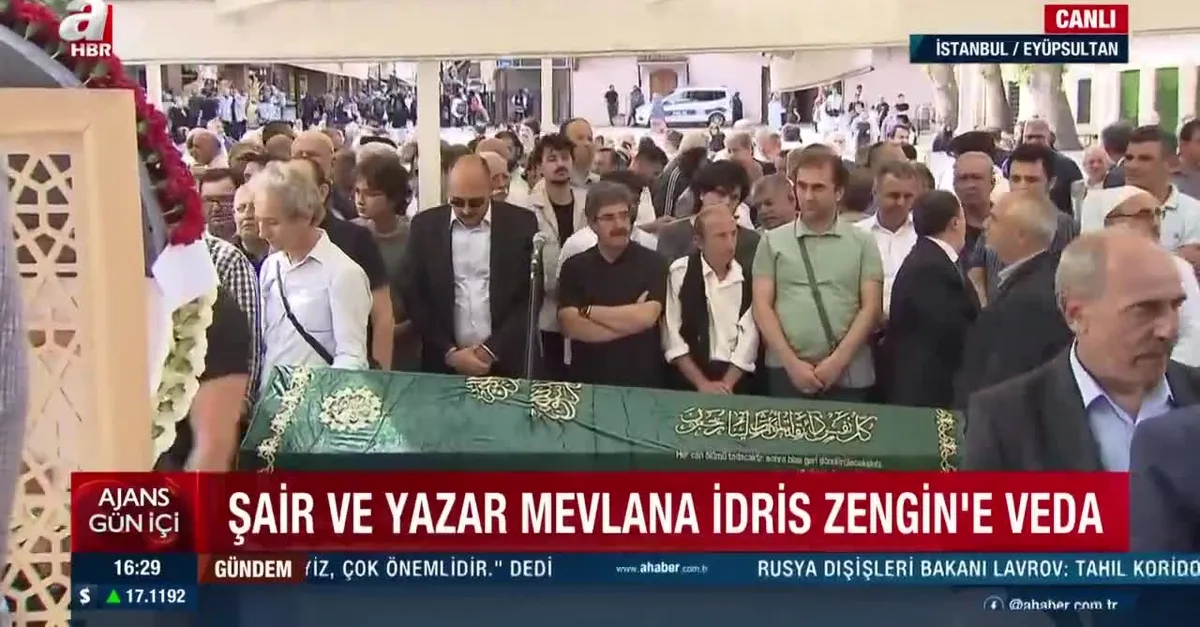 Şair ve yazar Mevlana İdris Zengin'e veda