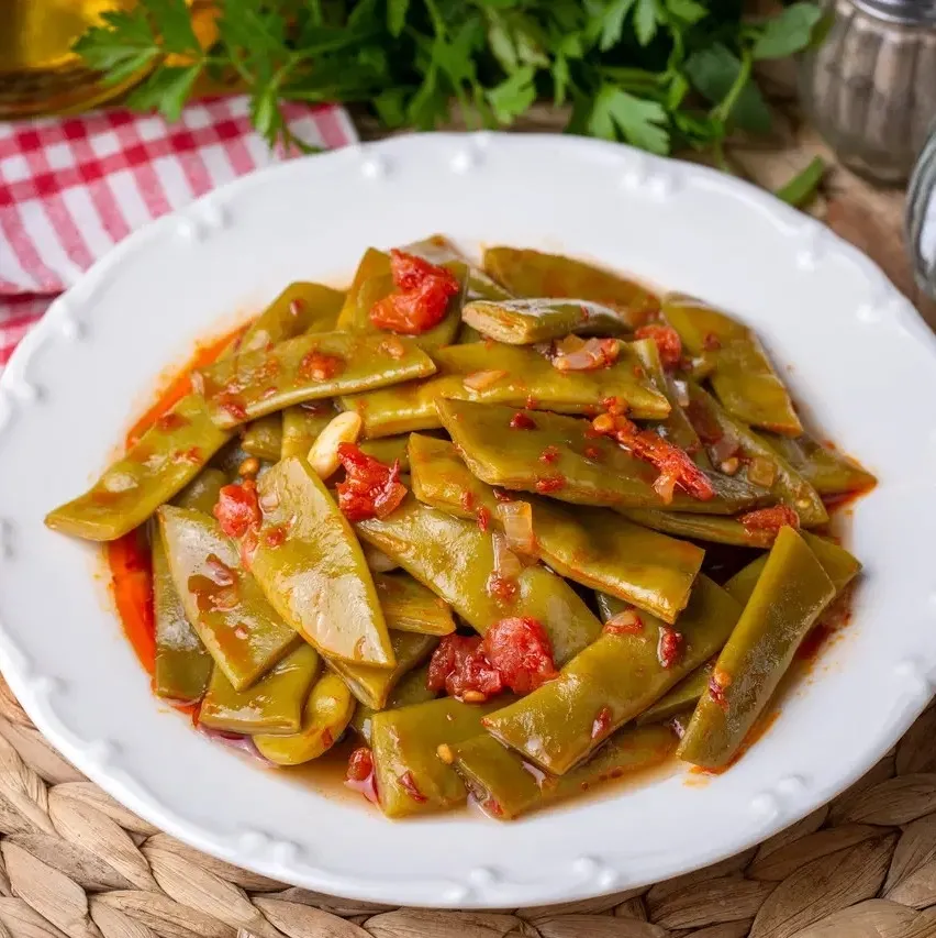 Kemiklere yeşil fasulye