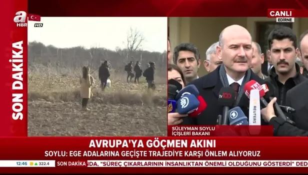 Son dakika: Bakan Soylu'dan Tele1 muhabirine sert tepki: Yunan medyasının oyuncağı olarak burada bulunuyorsunuz