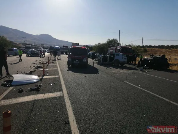 Malatya-Elazığ kara yolunda zincirleme kaza! 2 kişi can verdi | Kare kare can pazarı - 9