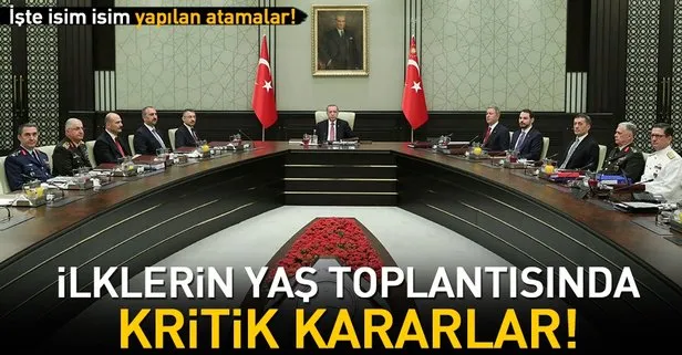 Kritik YAŞ sonrası önemli kararlar