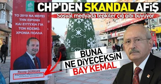 Edirne Belediye Başkanı CHP’li Recep Gürkan’dan skandal afiş
