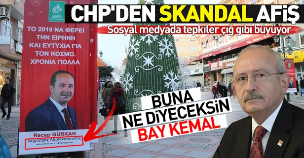 Edirne Belediye Başkanı CHP'li Recep Gürkan'dan skandal afiş