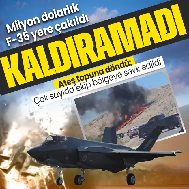 Son dakika haberleri... ABDde F-35 uçağı düştü | Ateş topuna döndü: Çok sayıda ekip bölgeye sevk edildi