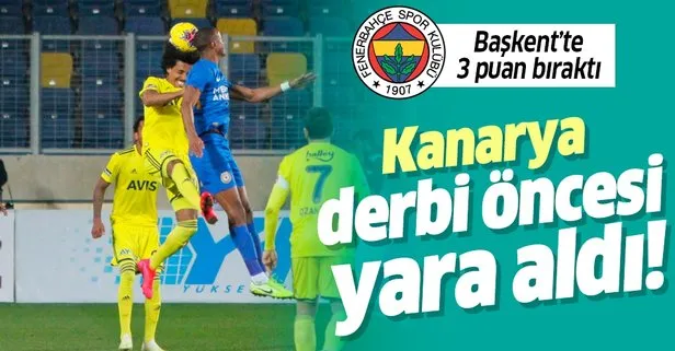 Kanarya derbi öncesi yara aldı! Ankaragücü 2-1 Fenerbahçe | MAÇ SONUCU
