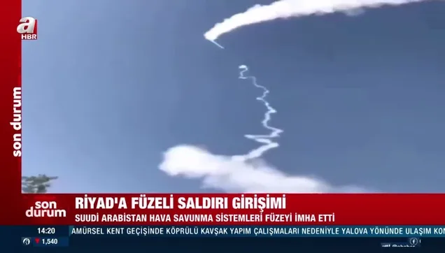 Riyad'a füzeli saldırı hava savunma sistemleri tarafından engellendi