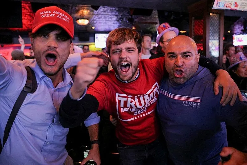 Trump destekçileri kutlama yapıyor (REUTERS)