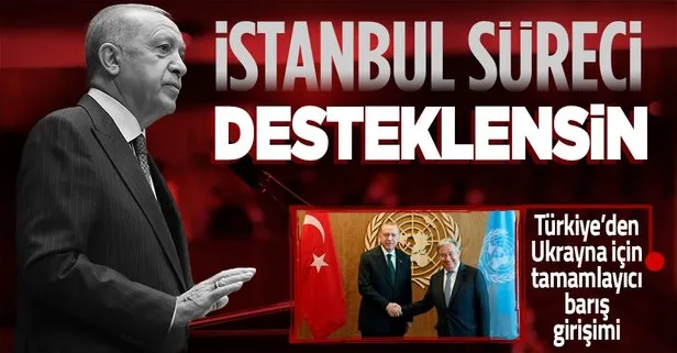 Başkan Erdoğan, BM Genel Sekreteri Guterres ile görüştü: İstanbul Süreci desteklenmeli