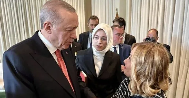 Başkan Erdoğan, İtalya Başbakanı Giorgia Meloni ile bir araya geldi!