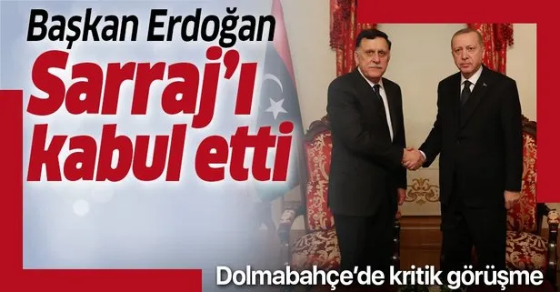 Son dakika: Başkan Erdoğan, Fayez Al Sarraj’ı kabul etti!