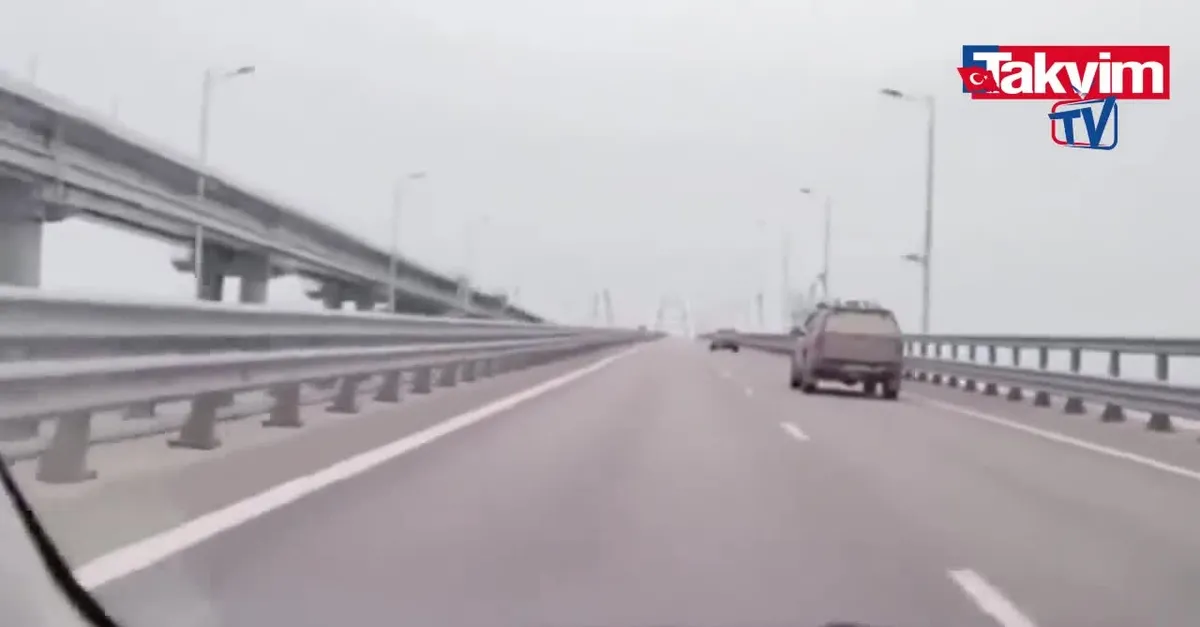 Kerç Köprüsü'nde patlama! O anlar kamerada