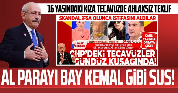 SON DAKİKA: CHP'de bir tecavüz skandalı daha! Kemal Kılıçdaroğlu ve Genel Merkez suskun