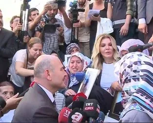 İçişleri Bakanı Süleyman Soyludan Diyarbakırda evlat nöbeti tutan ailelere ziyaret