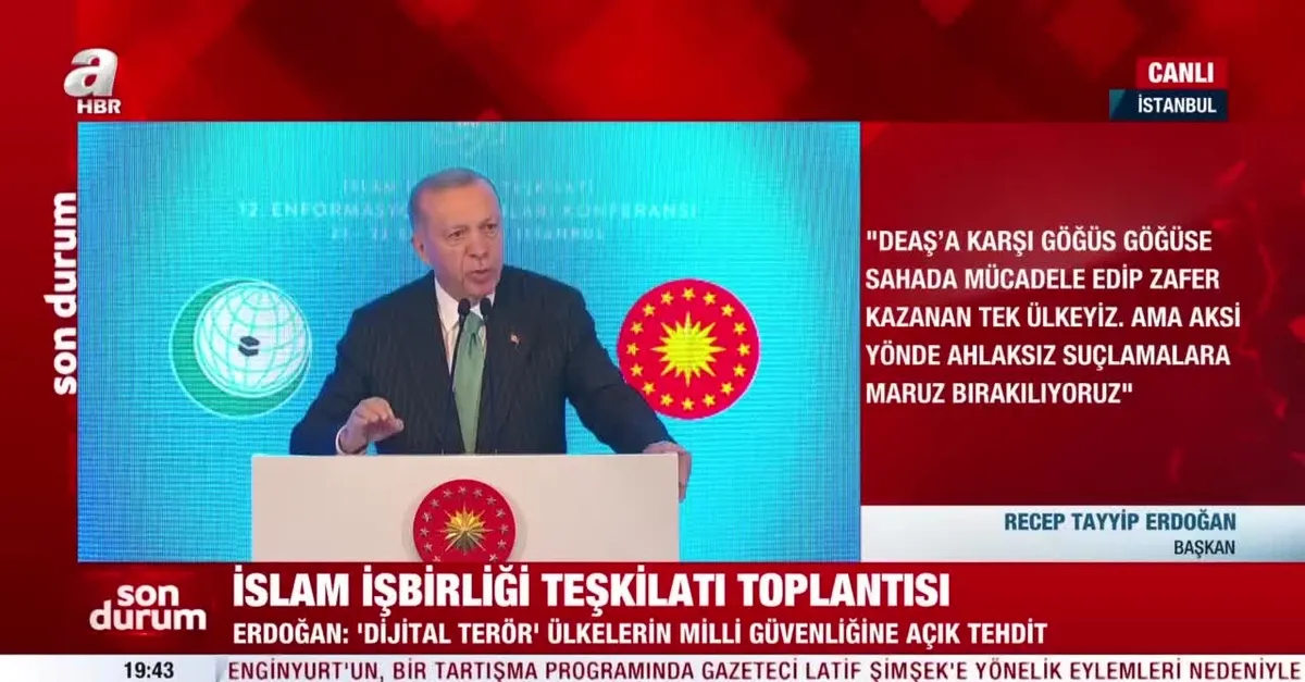 Başkan Recep Tayyip Erdoğan'dan İslam İşbirliği Teşkilatı Toplantısı'nda önemli açıklamalar
